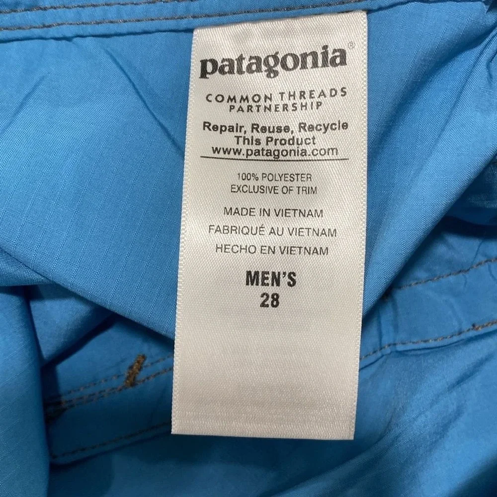 Patagonia Men's Light‎ & Variable Board Shorts Catalyst Blue Size 28 NWT